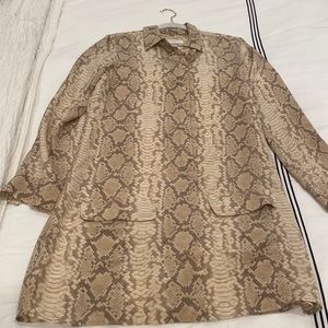 Equipment snakeskin print silk shirt dress